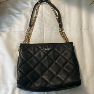 Kate Spade black shoulder bag with gold chain